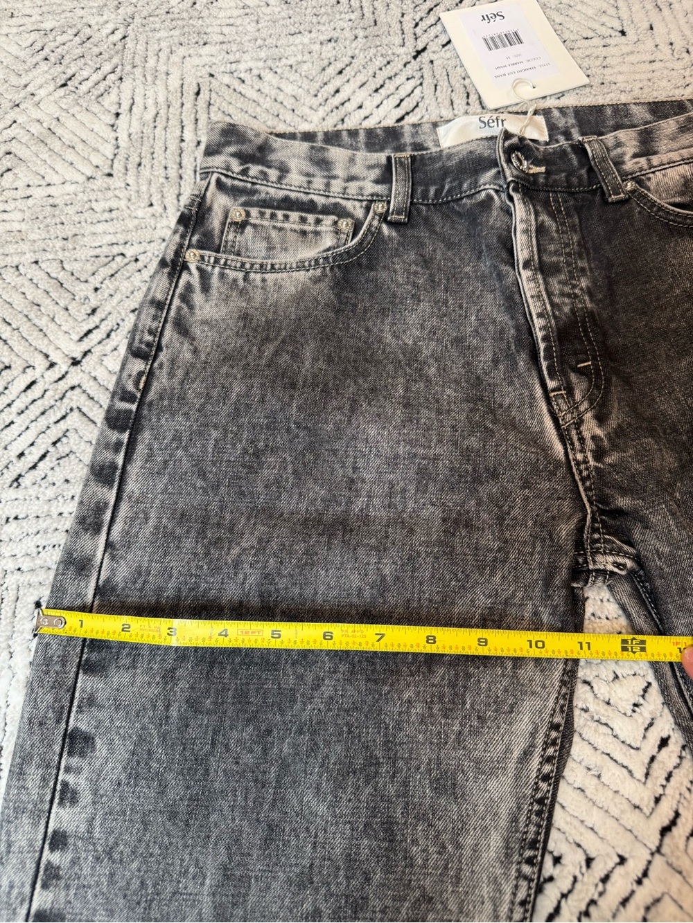 Séfr Straight-leg Jeans in a grey washed denim finish. Made in Italy 🇮🇹 - Picture 15 of 17